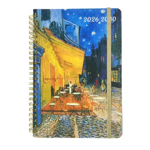 2026-2030 Van Gogh Weekly Planner – 5-Year Coil Notebook, Spiral Agenda for Goals & Daily Schedule