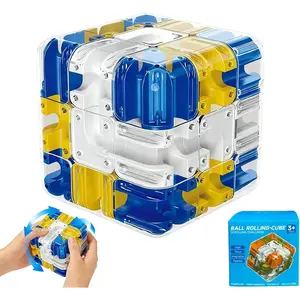 3D Ball Maze Cube Puzzle, Large Labyrinth 3D Maze Cube Puzzle, for Stress Relief & Logic Development, Engaging Brain Teaser Toy`