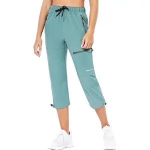 baleaf 20" Women's Cargo Capris Outdoor Hiking Lightweight Water Resistant Pants UPF 50 Zipper Pockets