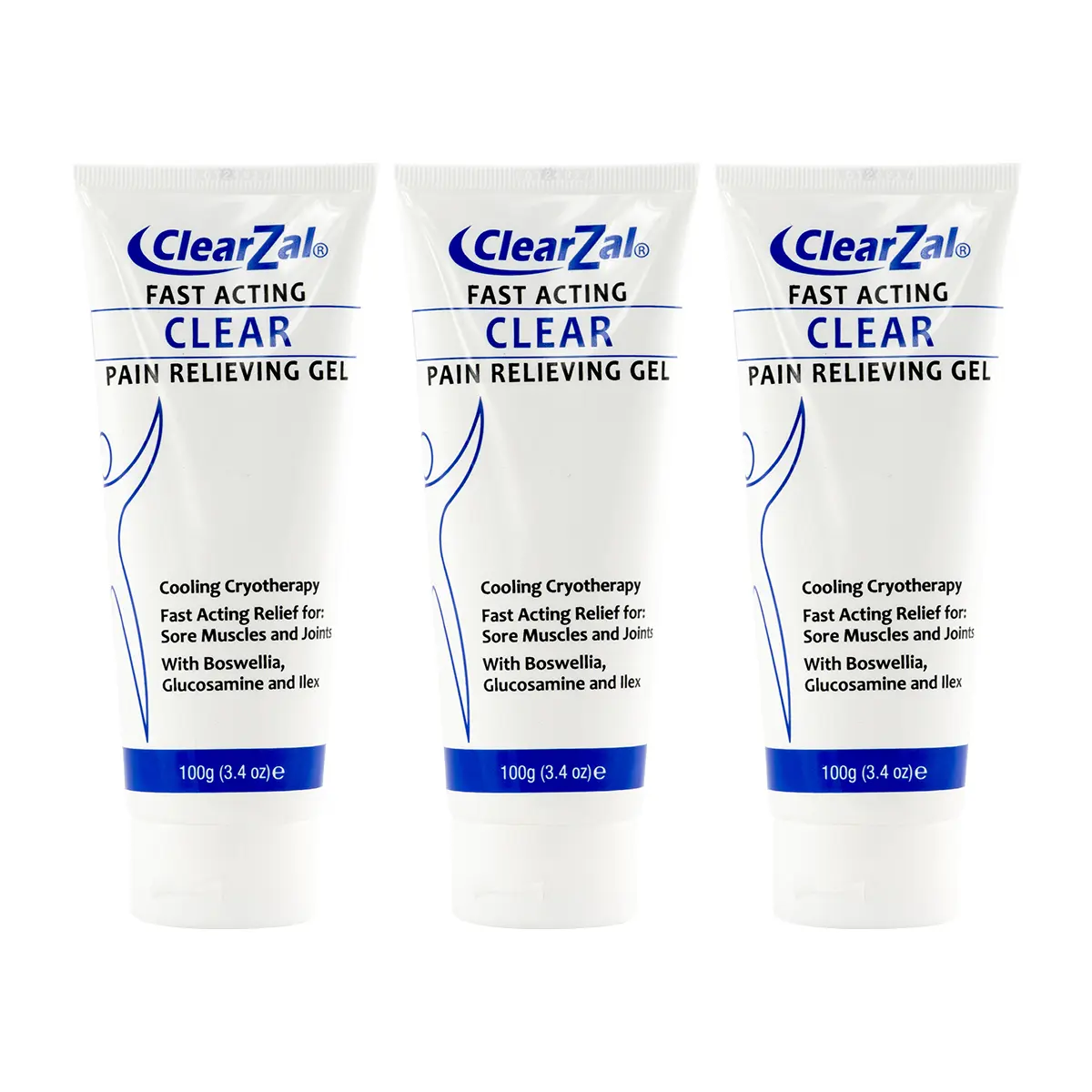 Clearzal Soothing Cooling Gel 100g, Relieving Body Gel, Cooling with Menthol and Frankincense, Helps Relieve Muscle Tension , Relax your waist, legs, knees, shoulders and neck to relieve fatigue, Sports Soothing Cooling Gel [3 pack]
