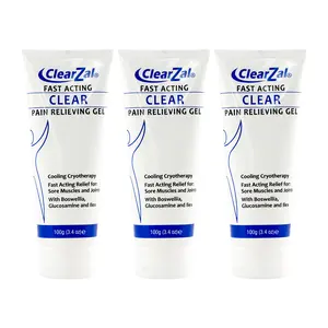 Clearzal Soothing Cooling Gel 100g, Relieving Body Gel, Cooling with Menthol and Frankincense, Helps Relieve Muscle Tension , Relax your waist, legs, knees, shoulders and neck to relieve fatigue, Sports Soothing Cooling Gel [3 pack]