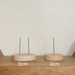 Crochet Doll Wooden Stand Base (Pre-Installed Pins)