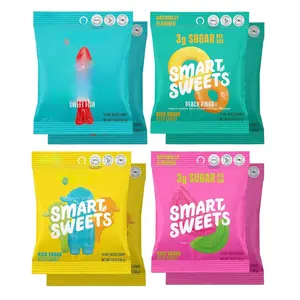 SmartSweets Pack of 8 Variety Pack 1.8oz Low Sugar & Calorie Healthy Snacks for Kids & Adults Sweet Fish Sourmelon Bites Peach Rings Sour Blast Buddies