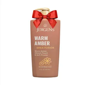 Jergens Shea Fusion Warm Amber Body Lotion, Moisturizer with Shea Butter & Vitamin E, 14 Fl Oz