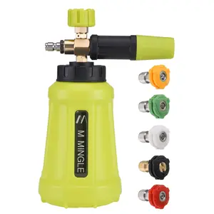 1/4 Inch Quick Connector Car Foam Sprayer, High Pressure Car Foam Sprayer with 5 Nozzle Tips, Car Foam Sprayer for Pressure Washer, Car Wash Accessories, Car Wash Equipment