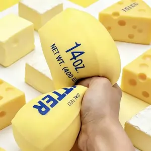 24 cm Giant Butter Stick Slow Rebound Squishy Fidget Toy, Soft Elastic Squeeze Decompression Toy, Fun Food‑Shaped Leisure Hobby Play Toy for Stress Relief, Large Sensory Toy for Kids Adults Daily Relax Entertainment