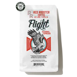 Red Rooster Coffee Flight Seasonal Espresso Coffee Beans Dark Blend with Cranberry & Dark Chocolate Notes