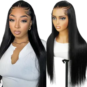 [Spring Must Have]Asteria Hair Glueless Pre-Styled Straight Lace Closure Human Hair Wig 8x6 Pre Cut Lace Ready To Go Wig