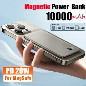 10000mAh Ultra Thin Power Bank for MagSafe,Magnetic Wireless Fast Charging MacSafe Portable Battery For iPhone Xiaomi Samsung，Watch, Earbuds Powerbank