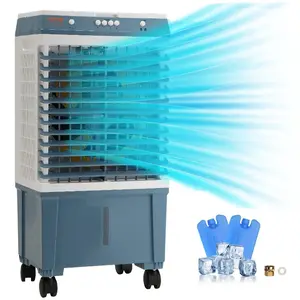 fathersdaygift VEVOR Evaporative Cooler, 1400 CFM Air Cooler, 84 Oscillating Swamp Cooler, 5 Gal Portable Air Cooler for 550 Sq. ft with 3 Speeds Adjustable Control, Indoor Outdoor Use, FCC Listed