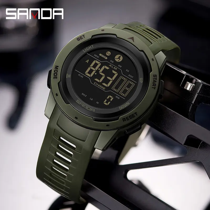 findtime Watch Men's Digital Watch Waterproof Pedometer Sport Watch Step Counter Calorie Military Watch with Stopwatch Alarm LED Backlight Countdown