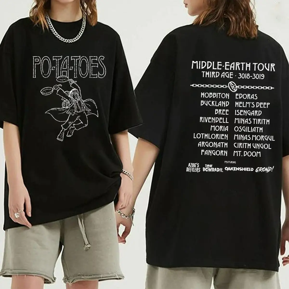 Potatoes MiddleEarth T shirt Sweatshirt Hoodie, LOTRing T shirt Sweatshirt Hoodie, GandalfLOTR T shirt Sweatshirt Hoodie, MiddleEarth Tour T shirt Sweatshirt Hoodie
