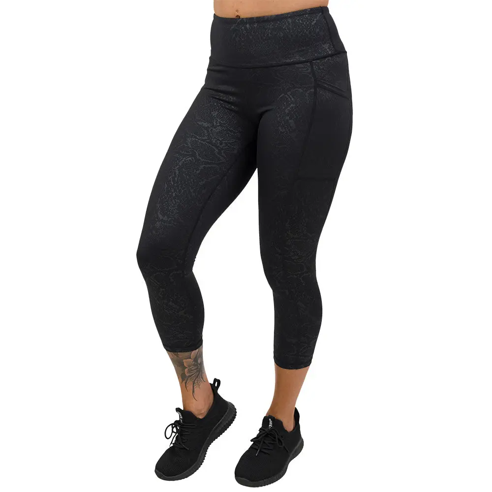 CVG Shadow Python Leggings Fit Polyester Activewear Bottoms Fitness Workout Pants