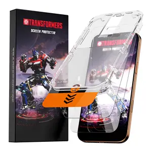 TRANSFORMERS for iPhone 17 Pro Max Screen Protector/iPhone 16 Pro Max Screen Protector/iPhone 15 Pro Max Screen Protector Instant Installation Tempered Glass HD Clear Full Coverage Protection Case Friendly 2 Pack