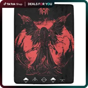 Metal Music Dark Aesthetic Pattern Flannel Blanket, Soft Warm Throw Blanket, Air-conditioned Sofa Bedroom Dorm Couch Office Car Travel Home Blanket, Warm Nap Blanket for Men Women Adults Boys Girls,  Birthday Mother's Day Fans Gifts