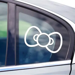 Hello Cat Kitty Ribbon Decal