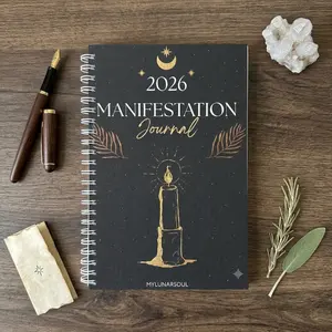 2026 Manifestation Journal, Goal Planning and Vision Board Grimoire, Guided Self Reflection and Personal Growth Planner, Daily Affirmation and Mindset Journal for Goal Setting Organization and Positive Lifestyle Habits
