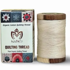 Kochico S980-0100 Hand Quilting Cotton Thread – 350 Yards, White – Strong, Smooth, Low Lint Thread for Hand Quilting & Sewing Projects