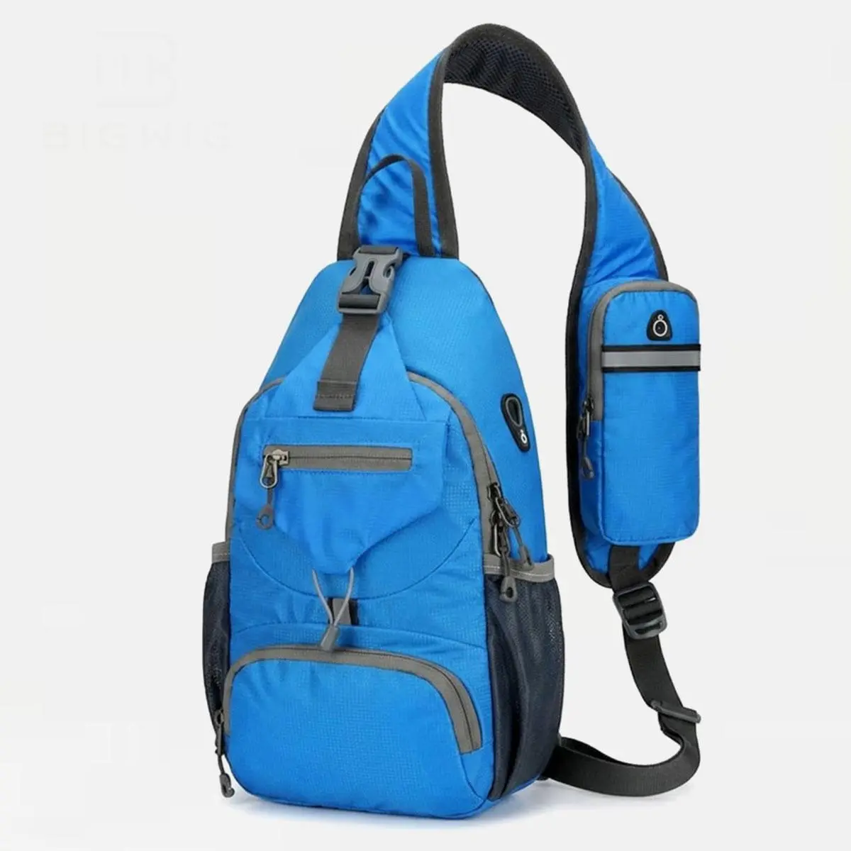 Packable Small Crossbody Sling Backpack with Side Pouch, Sporty Gym Bag, Ideal Daypack for Hiking & Travel, Shoulder-Chest Carrying Sports & Outdoor Accessory, Sporty Gym Bags