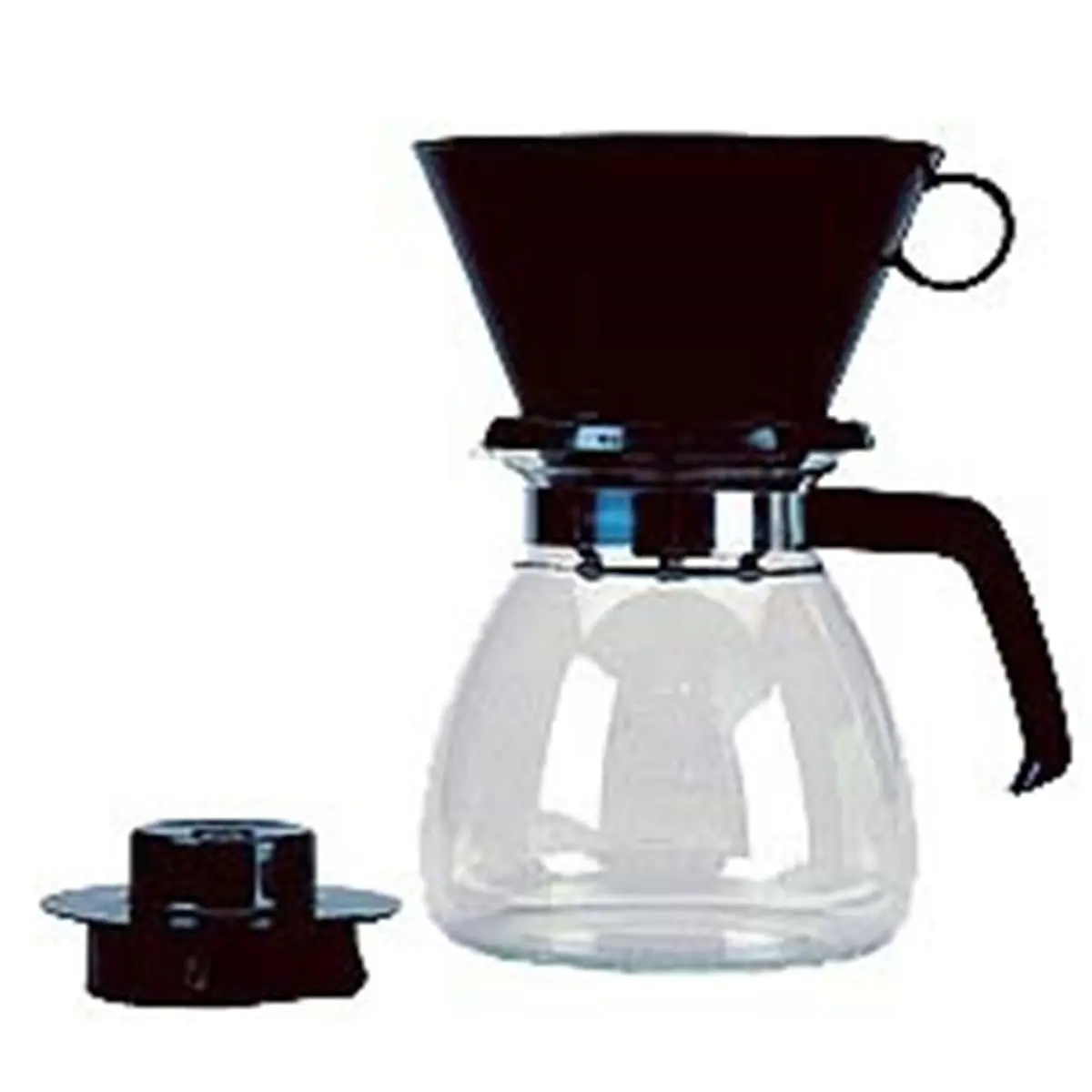 Melitta Manual Coffee Maker - 10-Cup, with Filter, Glass Carafe, Secure Cover, Easy-Pour Lid