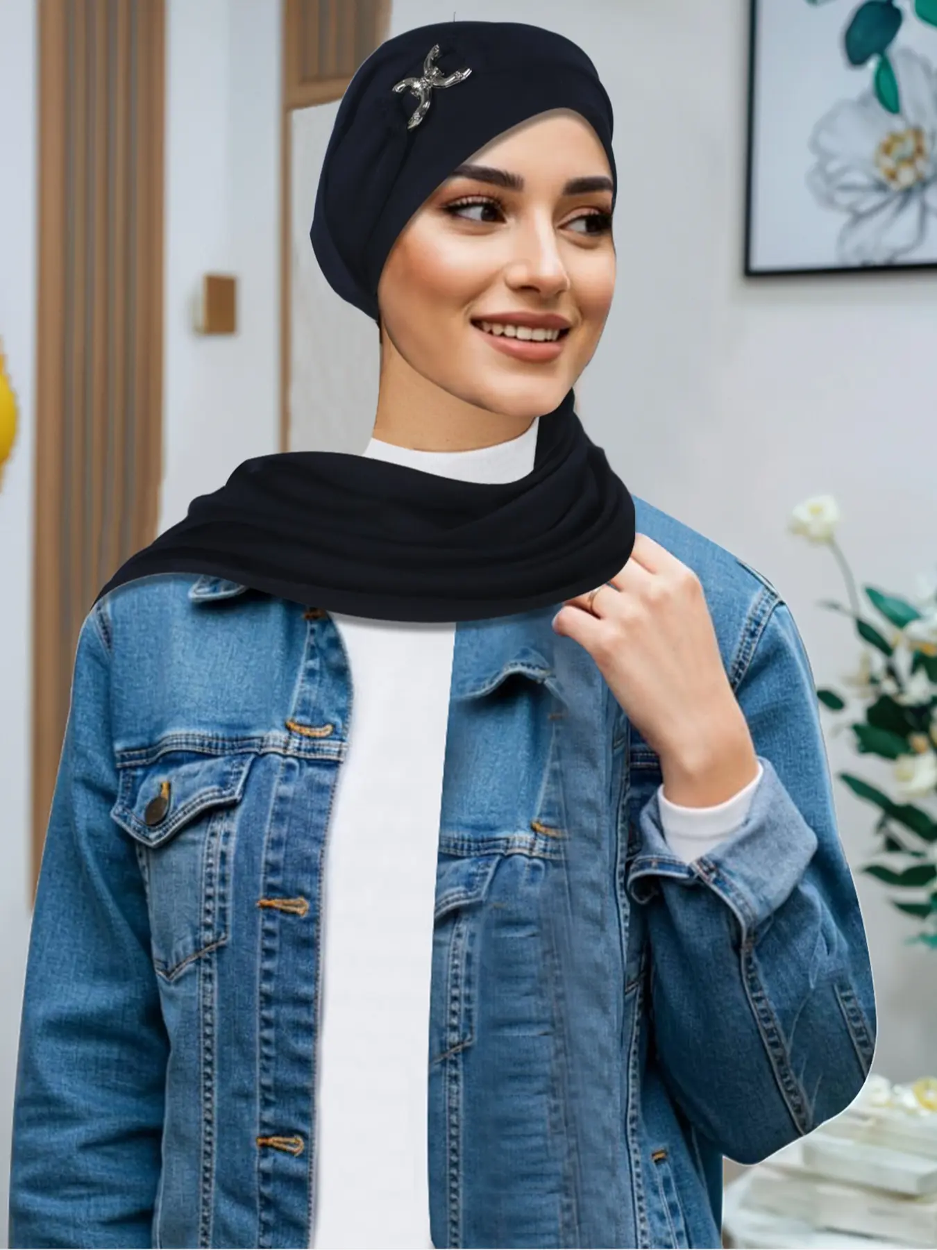 Women's Plain Fitted Turban Hat, Multiple Colors Available, Soft Texture, Ideal for Religious Occasions & Daily Wear, Turban Hijab