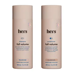 Hers Full Volume Shampoo and Conditioner - Volumizing Shampoo and Conditioner for Women - Soft Cedar & Citron - Adds Volume, Shine & Bounce - 2 x 6.4 fl oz Bottles