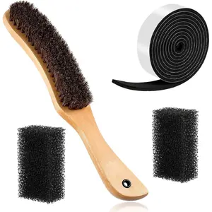 4Pcs Felt Hat Brush Kit Cowboy Cleaner Brush with Hat Size Reducer and Cleaning Sponge for Felt Western Cowboy Cowgirl Cap Resizing(Natural) - Home Improvement.