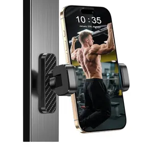 Magnetic Phone Holder for Gym - 360° Adjustable, Strong Portable Magnet Phone Mount for Workout Recording, Fitness Accessories, Universal Smartphone Holder, Secure Holder Smartphone, Compatible with Andriod Phone and iPhone 16/15, Gift for Men & Women