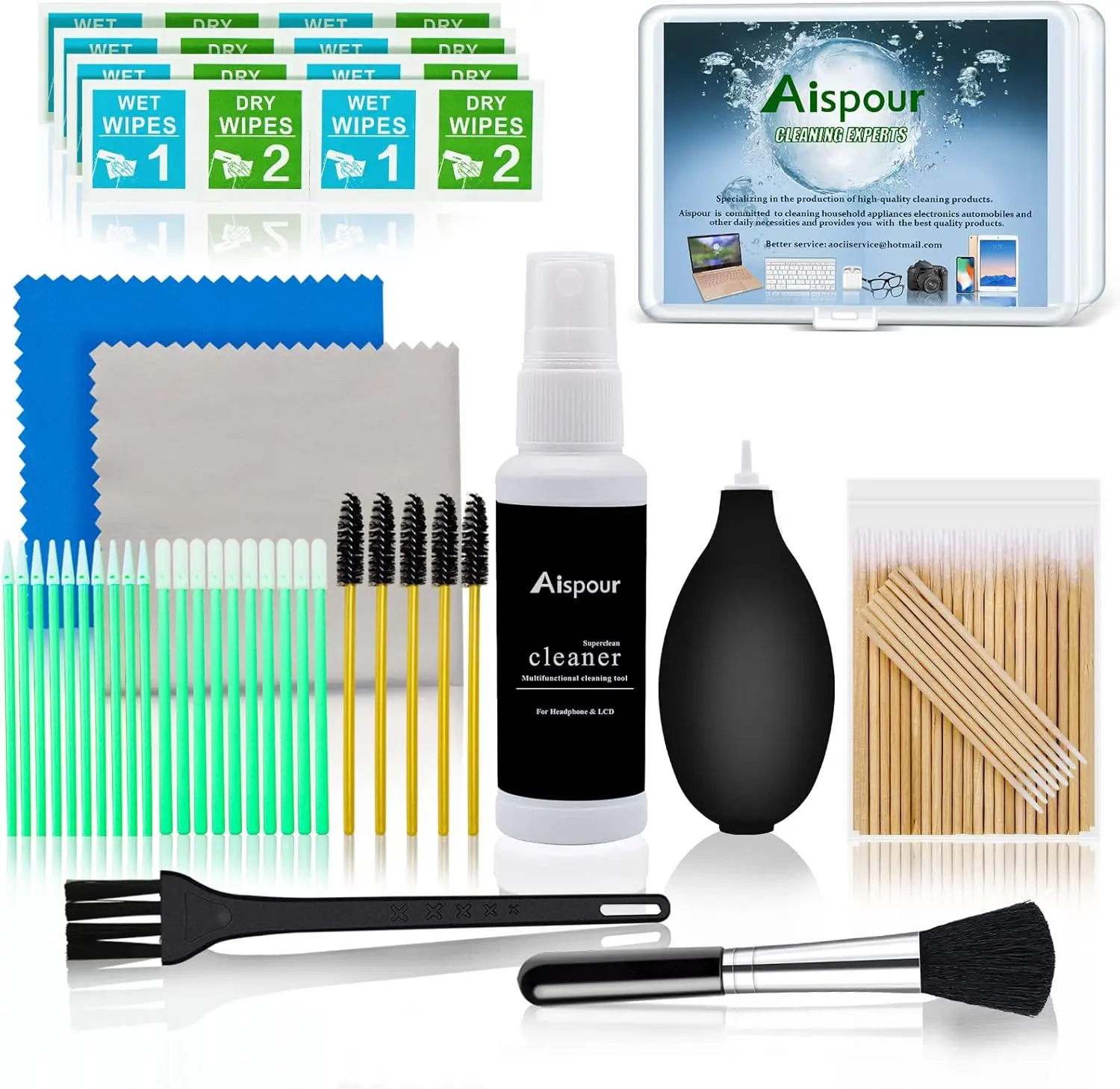 Phone Cleaning Kit, Phone Screen Cleaner, Cleaning Kit for Iphone Cell Phone Airpod, Cleaner Kit for Iphone Speaker Charging Port Cleaning Tool, Electronics Cleaning Kit for Laptop USB C Lightning Aispour