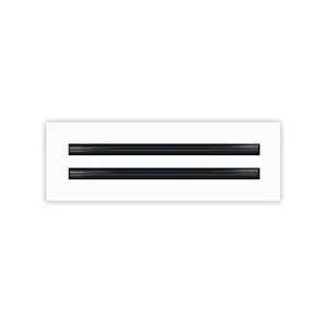 BUILDMART - 12x4 White Modern AC Vent Cover - Decorative Aluminum Air Vent - Standard Linear Slot Diffuser - Heating and Cooling Register Grille for Ceiling, Walls & Floors