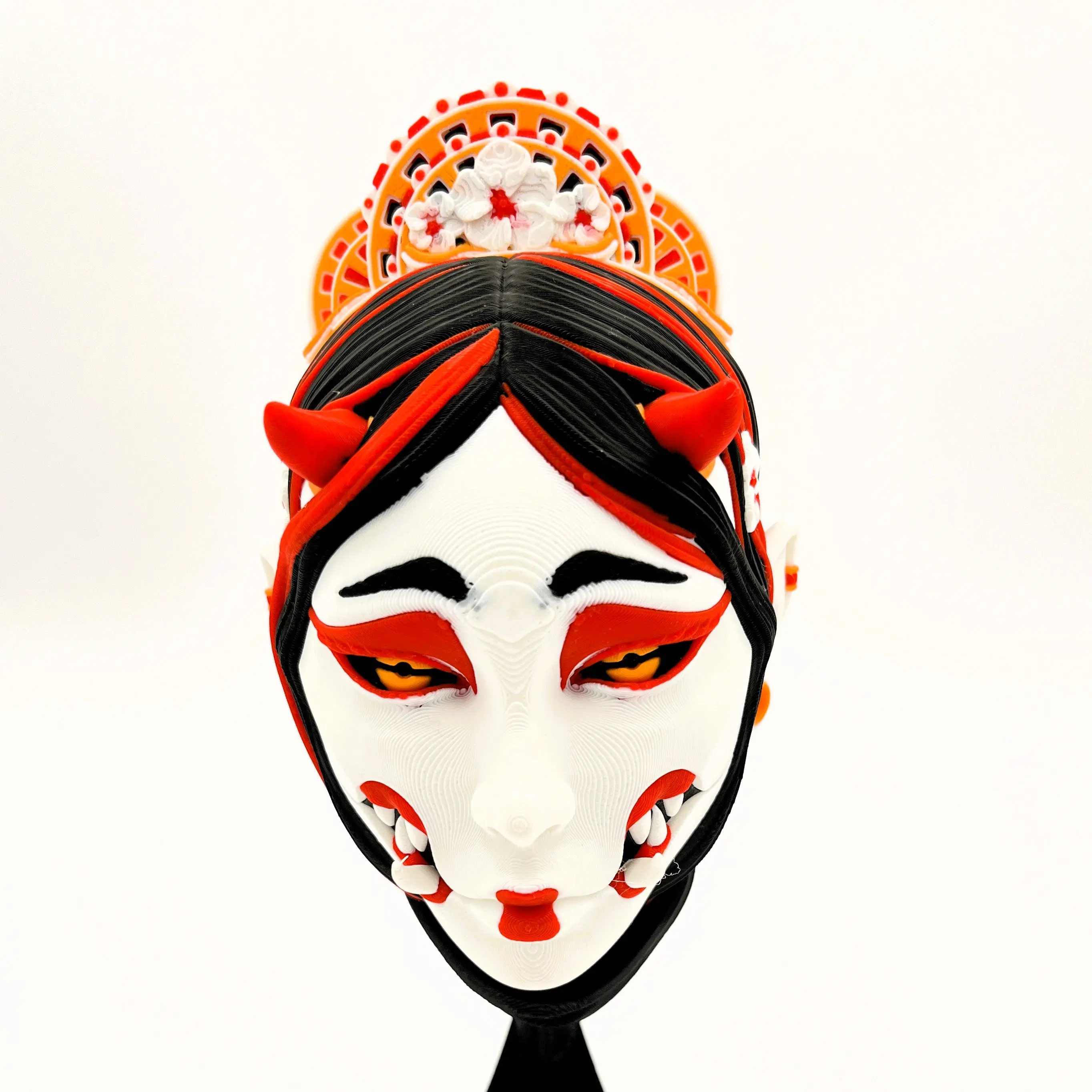 KUCHISAKE Wall Mask – Oni-Inspired Geisha Mask (Wall or Table Display)