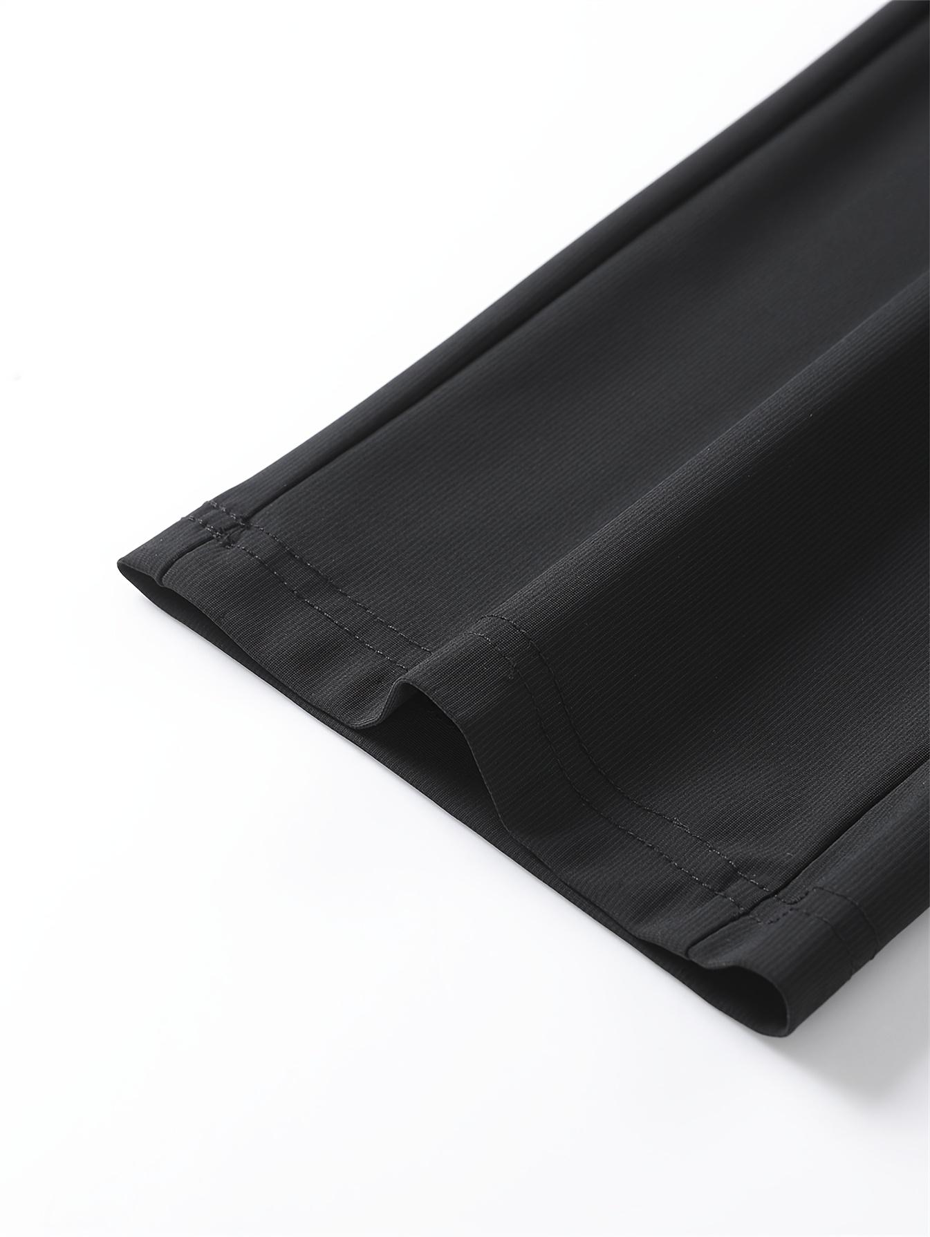 3PCS Ice Silk Pants With Zipper Pockets Sports Pants High Elastic Closure Drawstring Tight Leggings Thin Long Pants Quick Drying Pants Outdoor Activities Trousers Gym Sportswear Bottoms