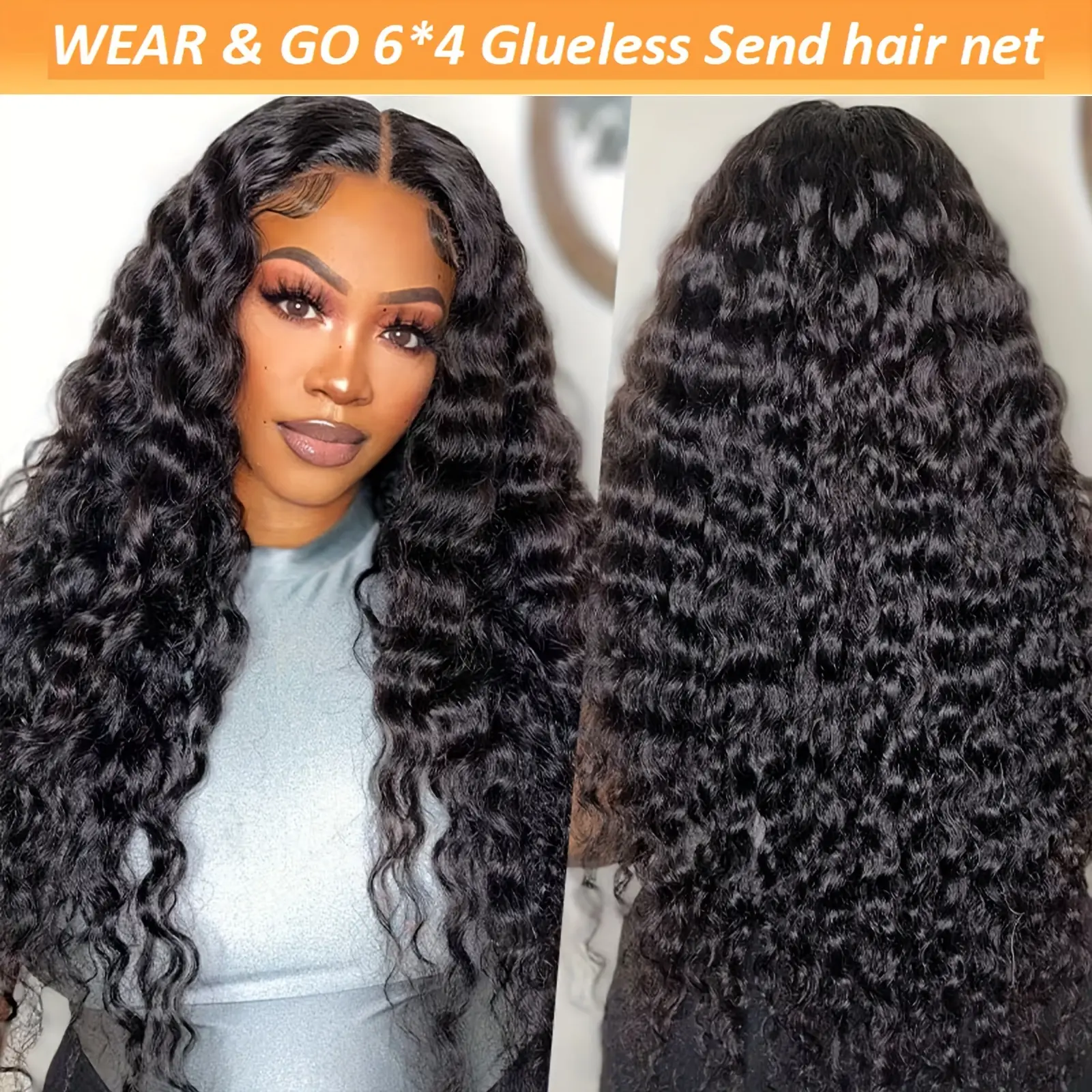 MYLOCKME Hair 9x6 7x5 6x4 Deep Wave Glueless Wig Human Hair 180% Density Deep Wave Wigs Ready To Go HD Lace Closure Wig summerwins