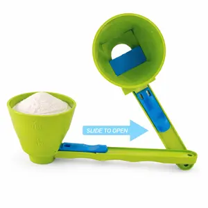 Mess-Free Protein Funnel Scoop | Adjustable Measuring Spoon for Water Bottles & Shakers