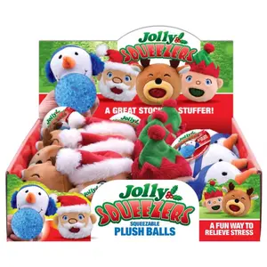 Magic Seaons Jolly Squeezable Ball Toys Plush, Assorted - 12 per Pack - Pack of 12