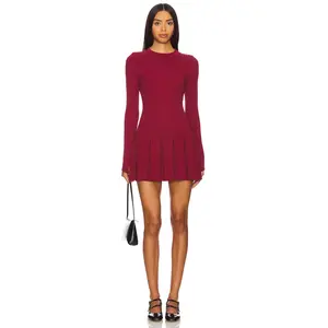 Free People Emmy Mini Dress in Aged Red