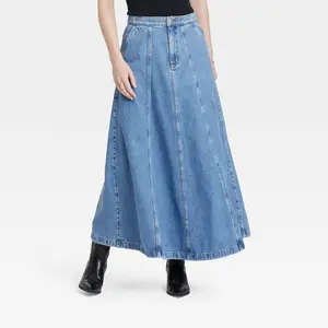 Women's Denim Circle Maxi Skirt - Universal Thread
