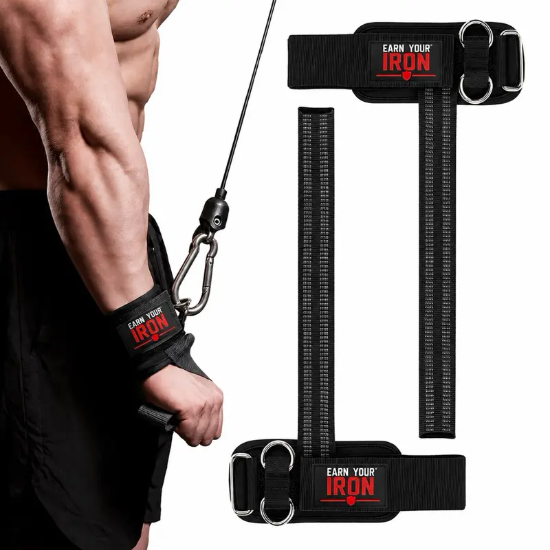 Weightlifting Lifting Straps with Padded Wrist Support and D-Ring – Earn Your Iron