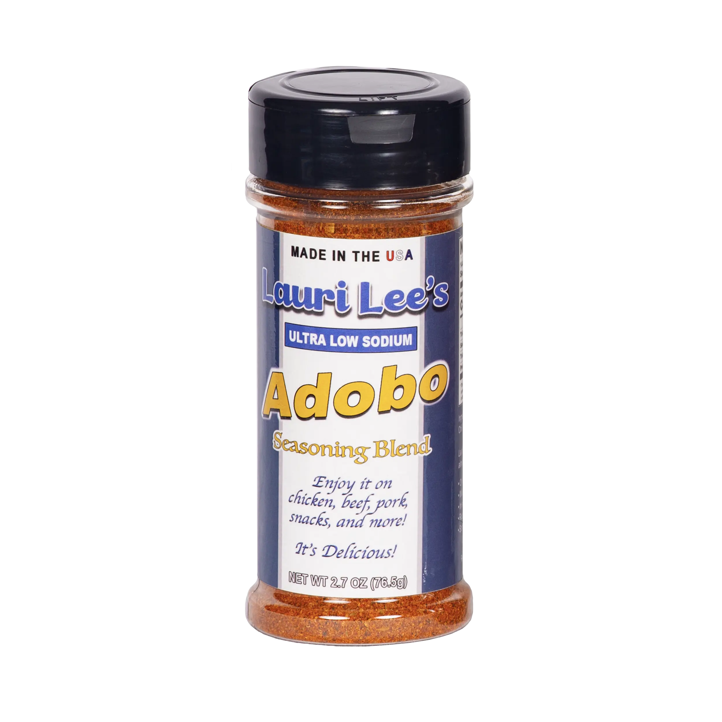 Lauri Lee's Ultra Low Sodium Adobo Seasoning Blend - 2.7 oz. Bottle - Made in USA - So Versatile, Use It On Almost Everything!