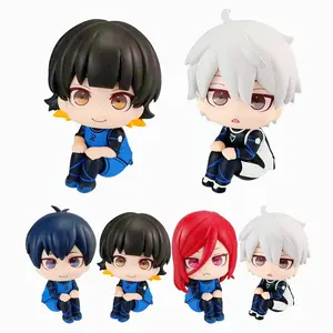 Isagi Yoichi Doll Blue Lock Action Figures toy Q Version Chigiri Hyoma Bachira Meguru Nagi Seishiro Figure PVC Ornament Toys