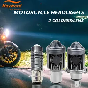 Universal Dual-Color Motorcycle Lamp H6 H4 LED, 6000k & 3000k, Aluminum Enclosure, Model Xinghao Ba20d