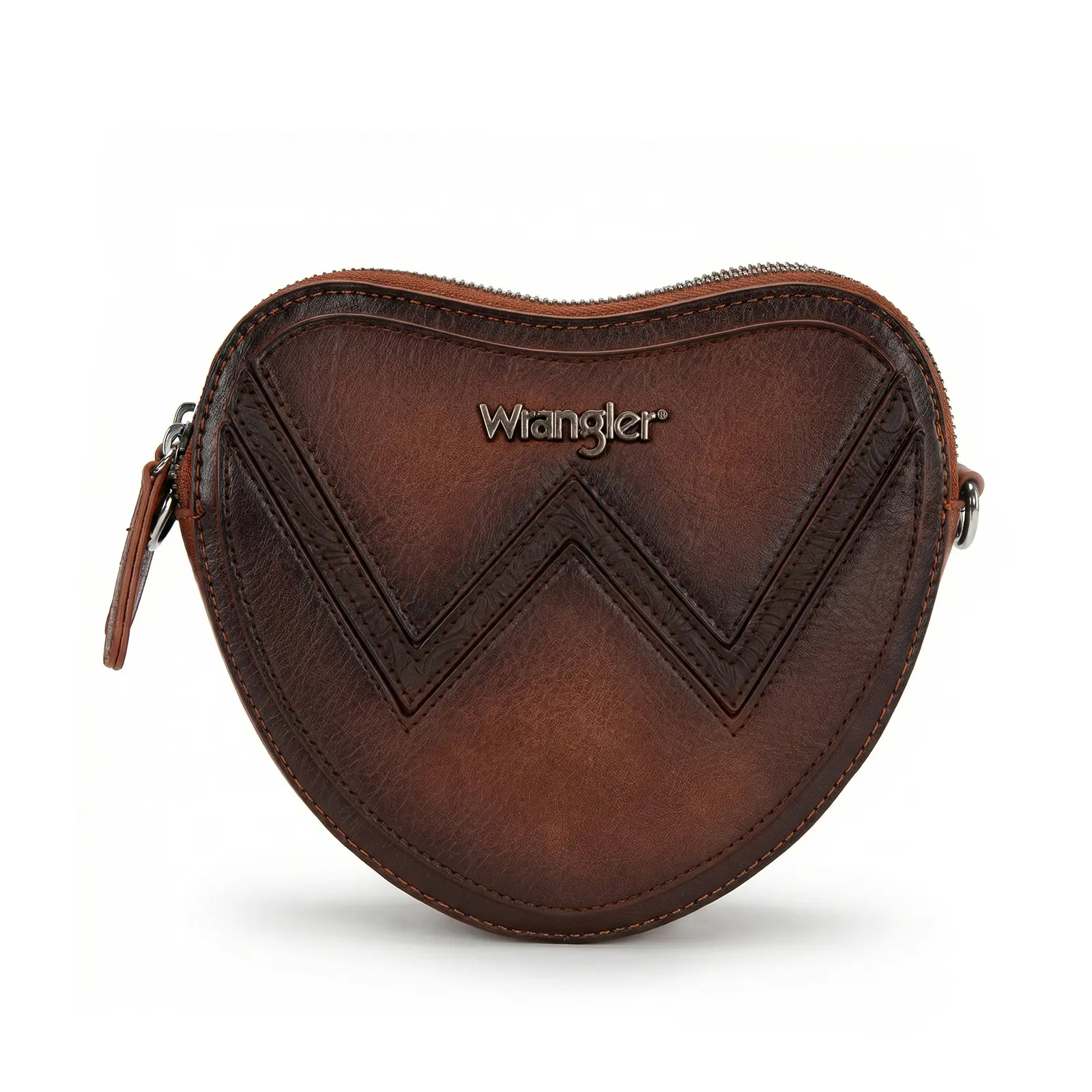Wrangler Heart Shaped Chevron Stitch Crossbody Bag Valentine's Day Gift