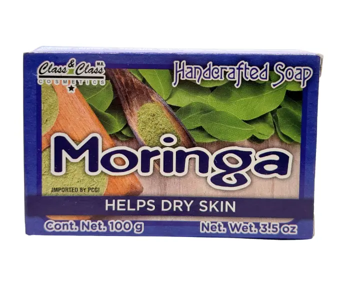 LABS Moringa Facial Wash Bar, Nourishing Moisturizer & Gentle Cleanser for Dry, Sensitive Skin - Hydrating Solid Soap (100g)