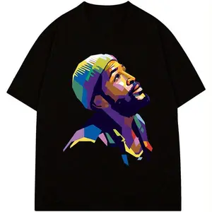 Abstract Portrait Print T-Shirt Men's Graphic T-Shirt Modern Art - Inspired T-Shirt Printed Tee Soft and Comfortable Crew Neck  Cotton Short Sleeve Ideal for Casual and Art - Related Events T-Shirt Menswear Top