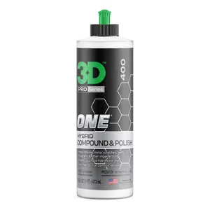3D One Car Scratch & Swirl Remover Hybrid Rubbing Compound & Polish Buffing Compound for True Paint Correction Made in USA