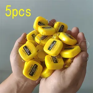 5-Pack 39.37-Inch Stainless Steel Tape Measure - Lead-Free Durable Mini Keychain Measuring Tape, Lightweight Design for DIY and Daily Use, Great Gift Idea