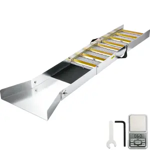 【FathersDayGift】VEVOR Folding Aluminum Alloy Sluice Box, Compact 50" Sluice Boxes for Gold, Lightweight Gold Sluice Equipment, Portable Sluice Boxes with Miner's Moss, River, Creek, Gold Panning, Prospecting, Dredgin