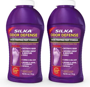 Odor Fighting Foot Powder & Shoe Deodorizer with Corn Starch Powder, Talc & Cooling Beads for Lasting Freshness, Absorbs Sweat & Excess Moisture, 6 Oz (PACK OF 2)