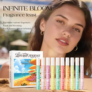 Summer Brazilian Romantic Perfume Mist Set | 10-Piece 10ML Mini Travel Size Vanilla Caramel Amber Fragrance Spray