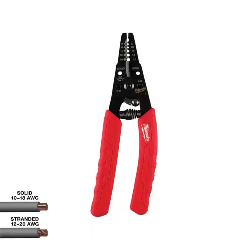 Milwaukee 10-20 AWG Wire Stripper/Cutter with Comfort Grip Milwaukee 10-20 AWG Wire Stripper/Cutter with Comfort Grip